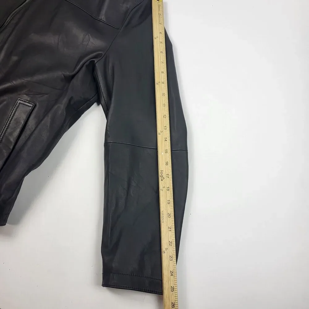 Murano Premium Leather Genuine jacket Lamb Skin Black